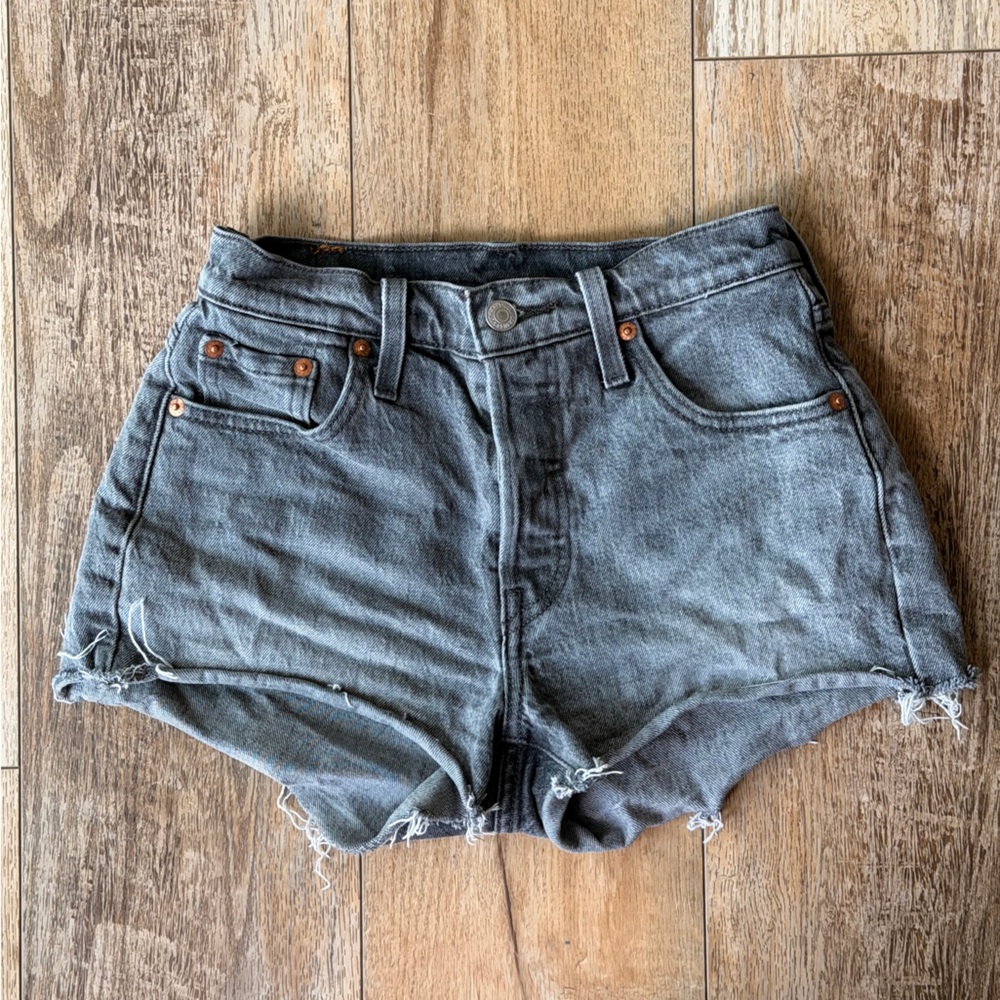 Levi's Gray Jean Shorts for Women